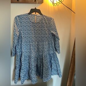 Blue Floral Dress by Zara. Good condition. Fits like a medium.